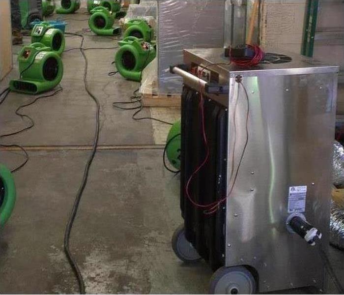 Drying equipment placed on warehouse area